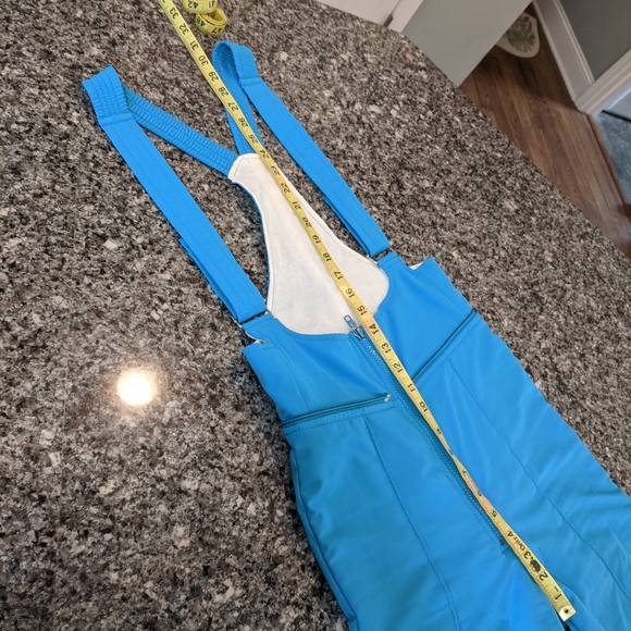 Vintage Innsbruck Ski Snow Suit Bright Blue Size Small 2 Piece Jacket Overalls - Picture 15 of 16